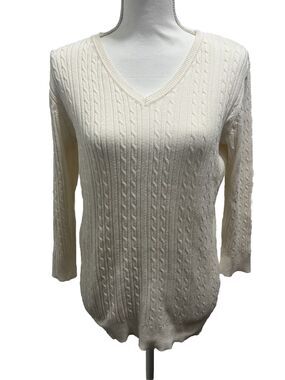 Covington White Pullover Sweater Size Large